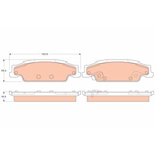 Stabdžių trinkelių rinkinys, diskinis stabdys TRW GDB4453