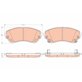 Stabdžių trinkelių rinkinys, diskinis stabdys TRW GDB4456