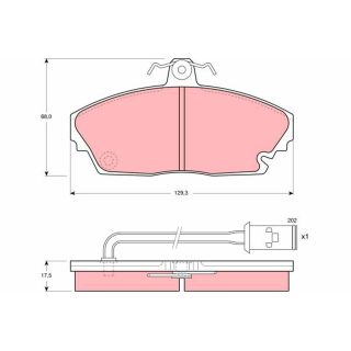 Stabdžių trinkelių rinkinys, diskinis stabdys TRW GDB479