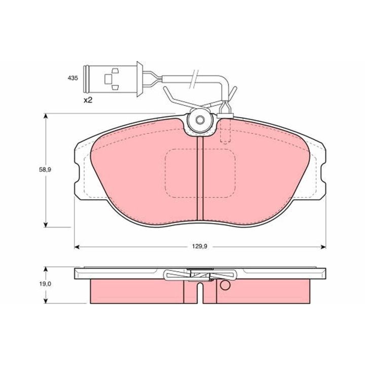 Stabdžių trinkelių rinkinys, diskinis stabdys TRW GDB483