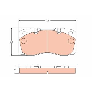 Stabdžių trinkelių rinkinys, diskinis stabdys TRW GDB5068