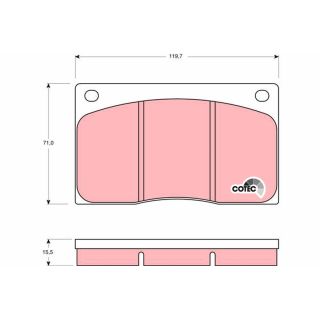 Stabdžių trinkelių rinkinys, diskinis stabdys TRW GDB585