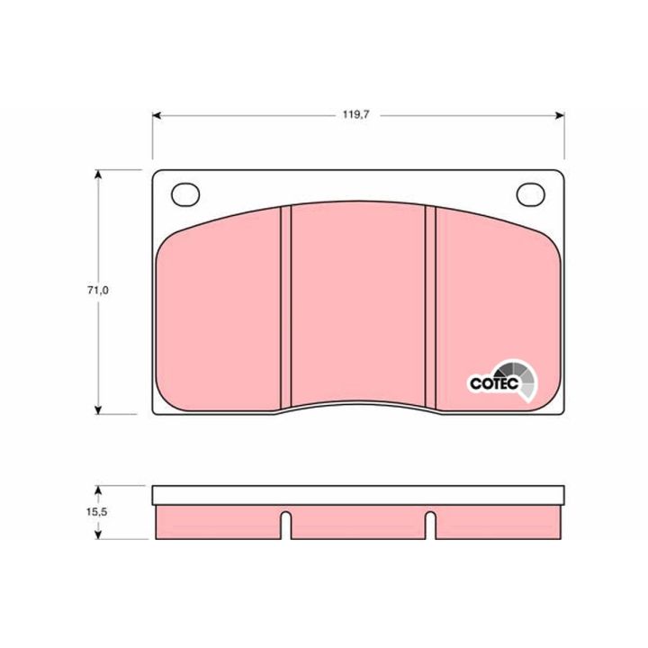 Stabdžių trinkelių rinkinys, diskinis stabdys TRW GDB585