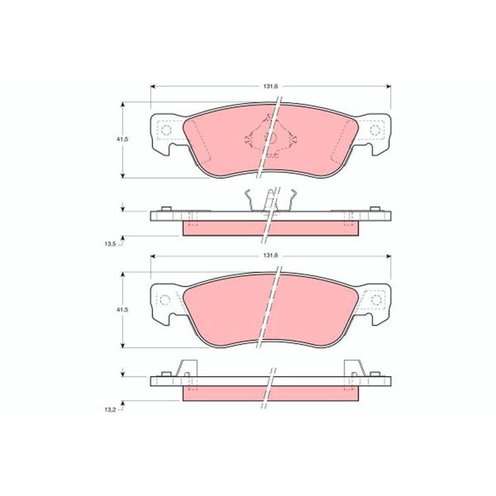 Stabdžių trinkelių rinkinys, diskinis stabdys TRW GDB768
