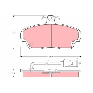 Stabdžių trinkelių rinkinys, diskinis stabdys TRW GDB851