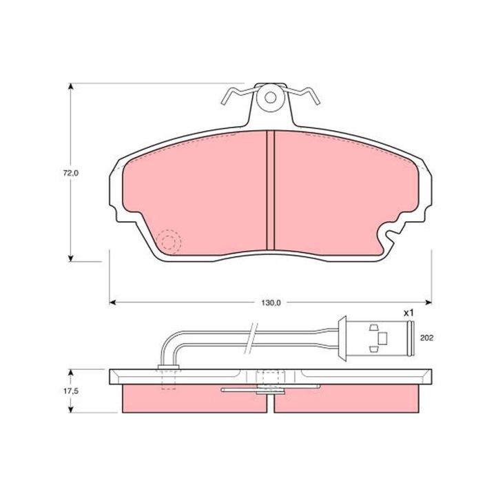 Stabdžių trinkelių rinkinys, diskinis stabdys TRW GDB851