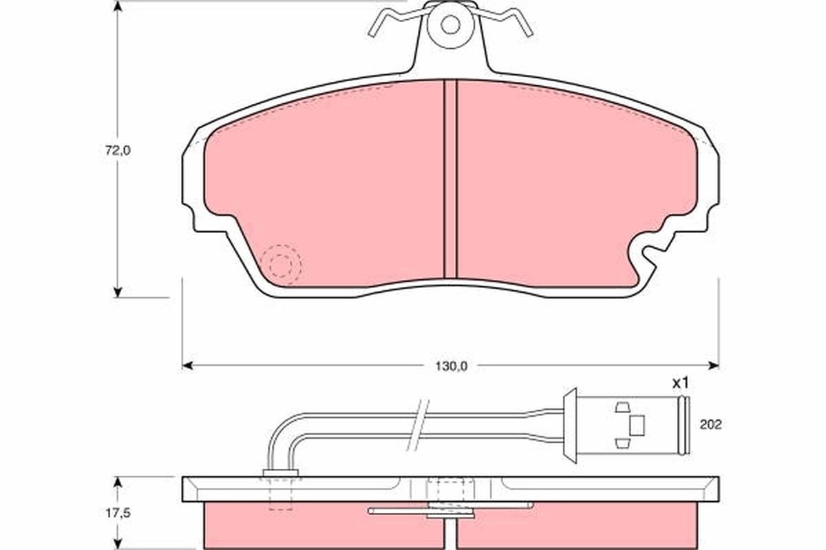 Stabdžių trinkelių rinkinys, diskinis stabdys TRW GDB851
