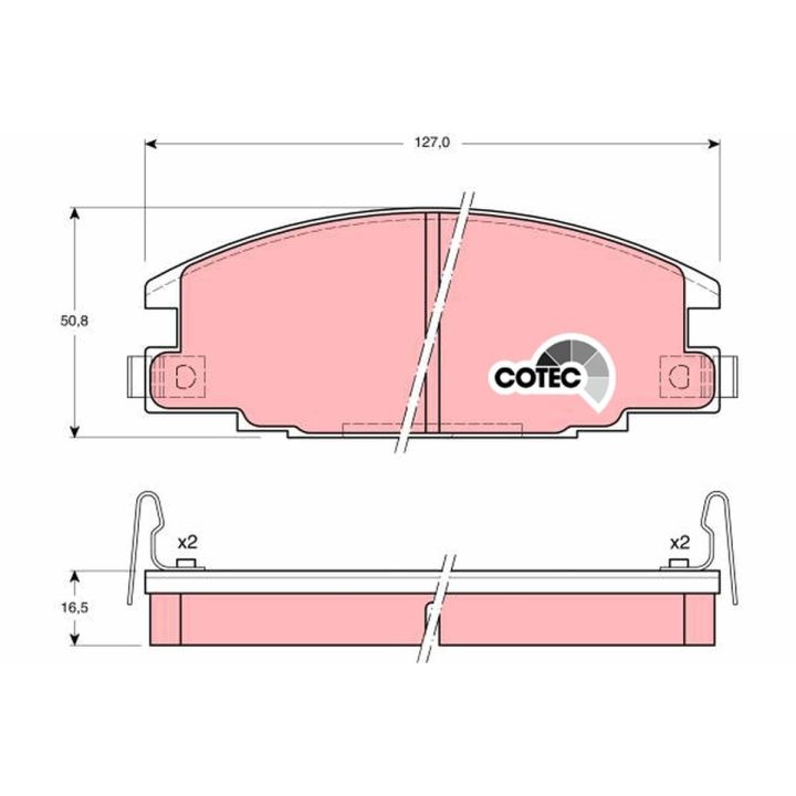 Stabdžių trinkelių rinkinys, diskinis stabdys TRW GDB870