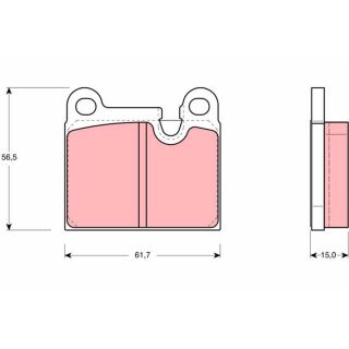 Stabdžių trinkelių rinkinys, diskinis stabdys TRW GDB919