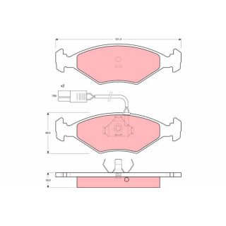 Stabdžių trinkelių rinkinys, diskinis stabdys TRW GDB960
