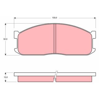 Stabdžių trinkelių rinkinys, diskinis stabdys TRW GDB983