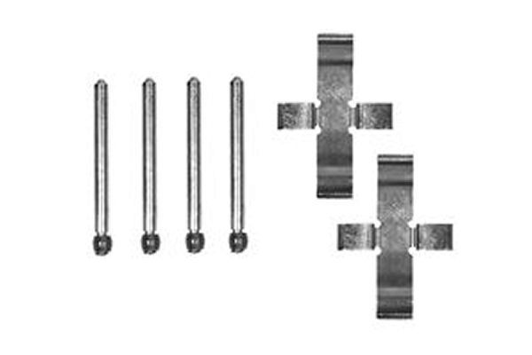 Priedų komplektas, diskinių stabdžių trinkelės TRW PFK64