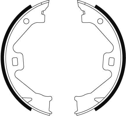 Stabdžių trinkelių komplektas, stovėjimo stabdis TRW GS8469