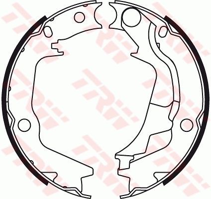 Stabdžių trinkelių komplektas, stovėjimo stabdis TRW GS8782