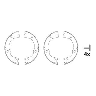 Stabdžių trinkelių komplektas, stovėjimo stabdis TRW GS8860