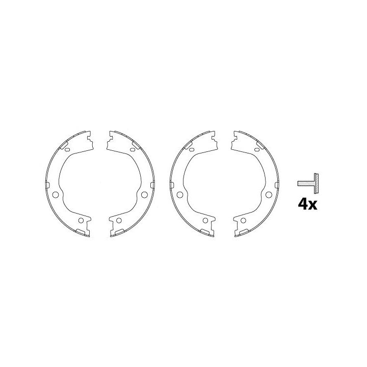 Stabdžių trinkelių komplektas, stovėjimo stabdis TRW GS8860