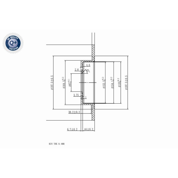 Stabdžių diskas VAICO V20-40040