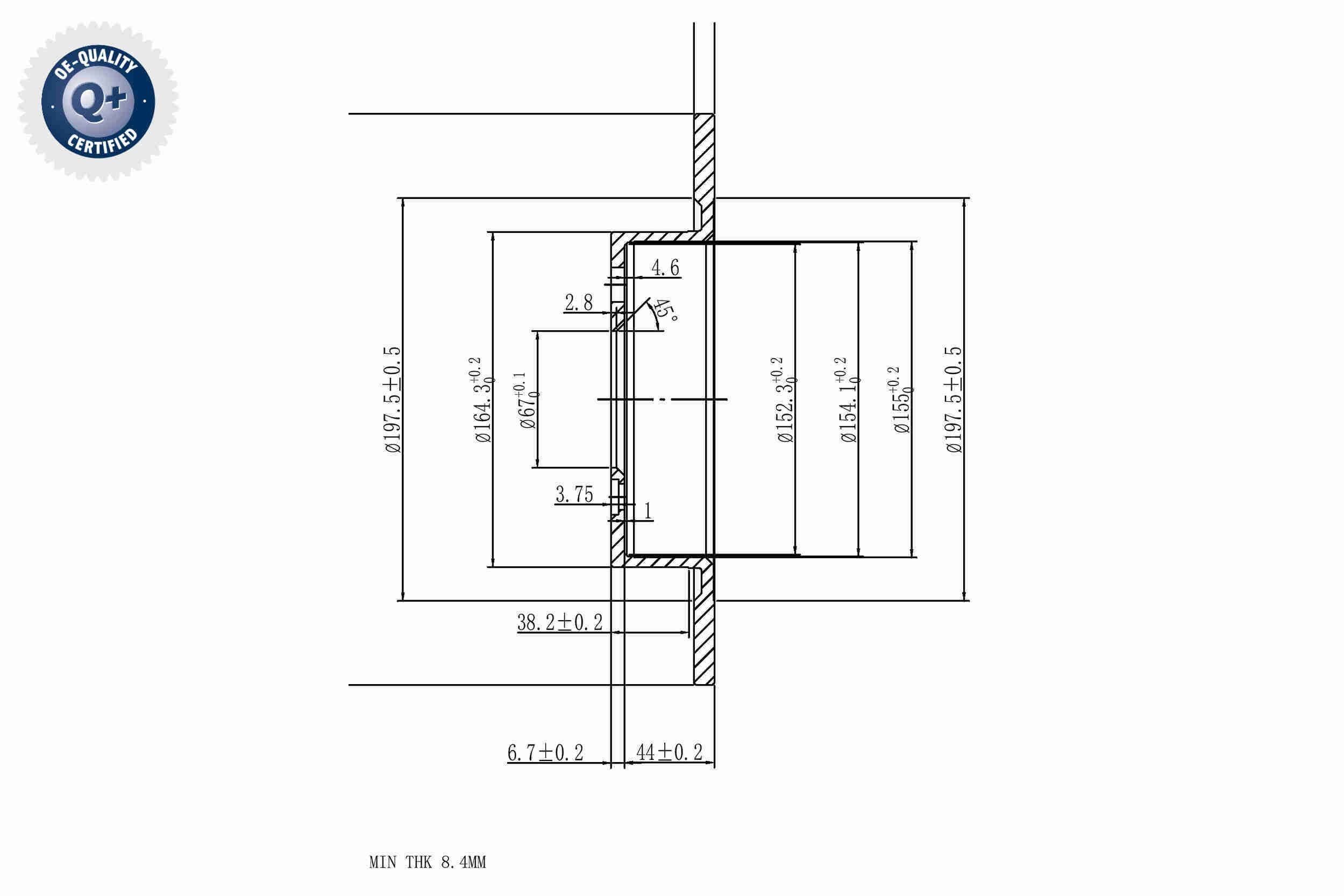 Stabdžių diskas VAICO V20-40040