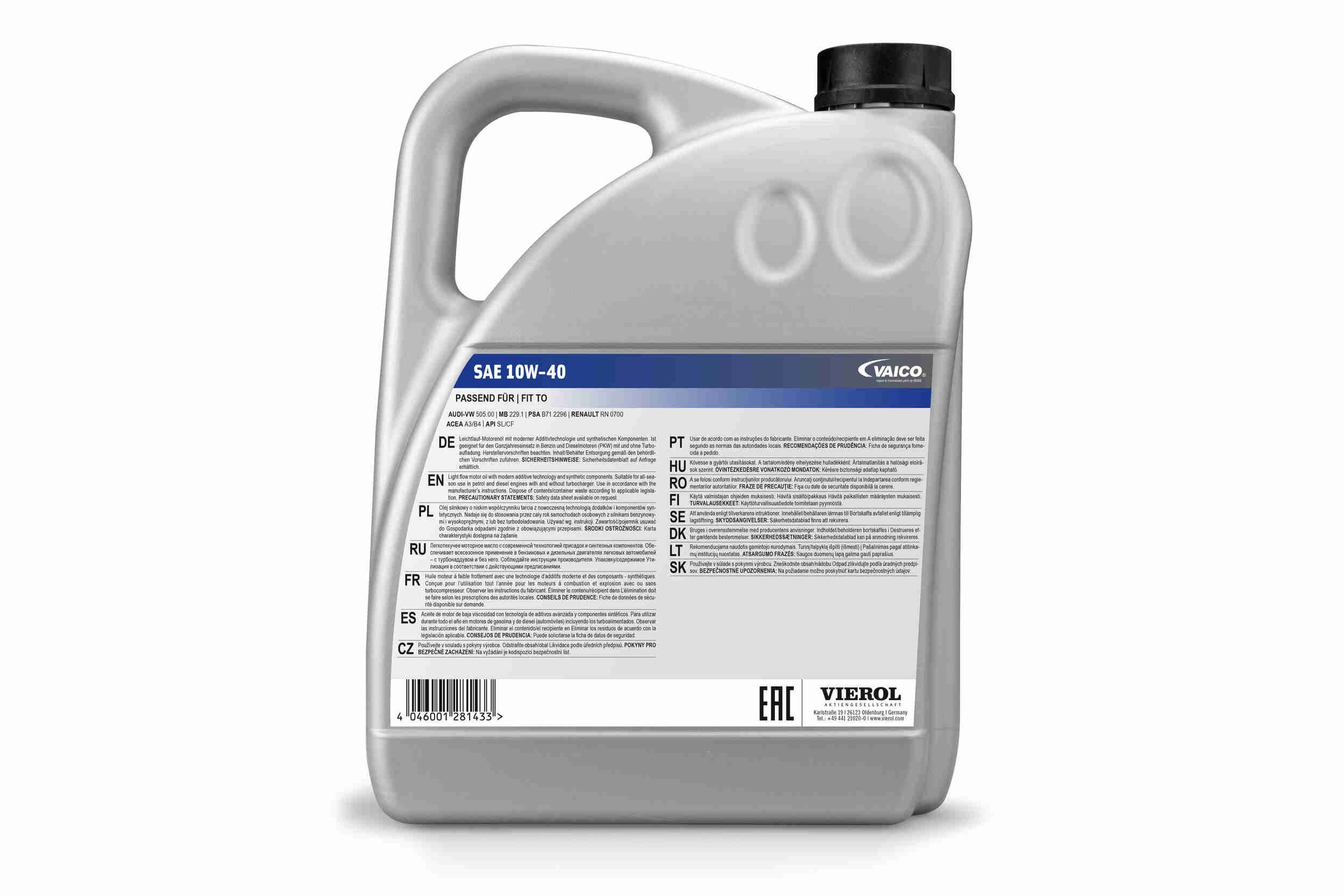 Variklio alyva VAICO V60-0013