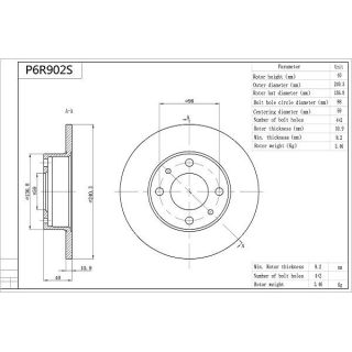 Stabdžių diskas AISIN P6R902S