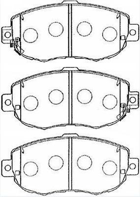 Stabdžių trinkelių rinkinys, diskinis stabdys AISIN A1N056