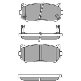Stabdžių trinkelių rinkinys, diskinis stabdys AISIN ASN-2177