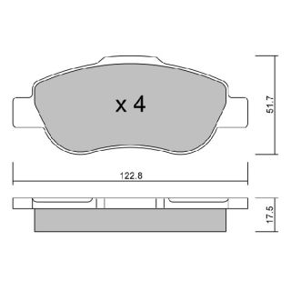 Stabdžių trinkelių rinkinys, diskinis stabdys AISIN BPFI-1016