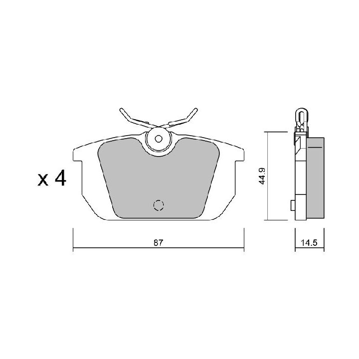 Stabdžių trinkelių rinkinys, diskinis stabdys AISIN BPFI-2007