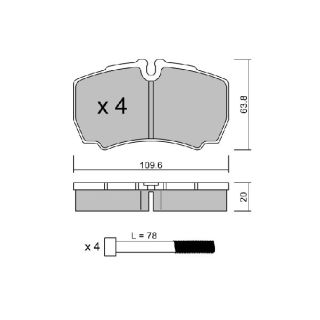 Stabdžių trinkelių rinkinys, diskinis stabdys AISIN BPFO-2011
