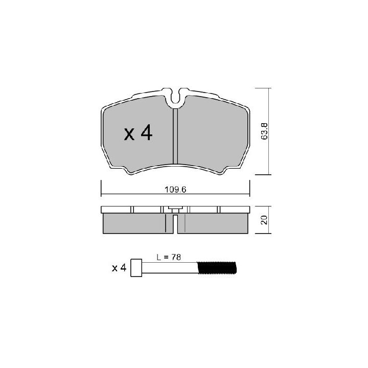 Stabdžių trinkelių rinkinys, diskinis stabdys AISIN BPFO-2011