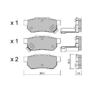 Stabdžių trinkelių rinkinys, diskinis stabdys AISIN BPHO-2901