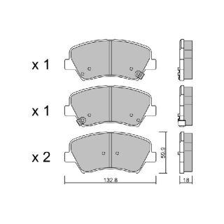 Stabdžių trinkelių rinkinys, diskinis stabdys AISIN BPHY-1006