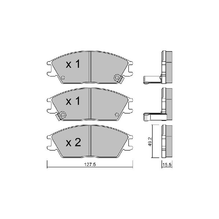 Stabdžių trinkelių rinkinys, diskinis stabdys AISIN BPHY-1904