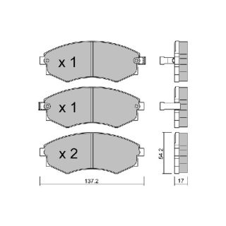 Stabdžių trinkelių rinkinys, diskinis stabdys AISIN BPHY-1906