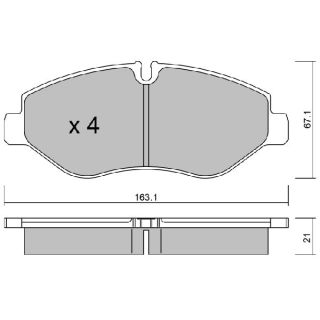 Stabdžių trinkelių rinkinys, diskinis stabdys AISIN BPIV-1001