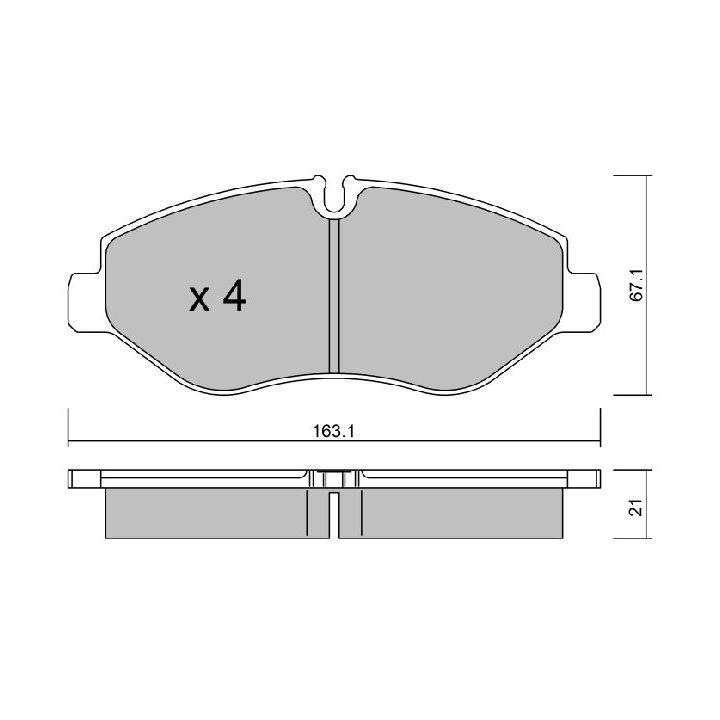 Stabdžių trinkelių rinkinys, diskinis stabdys AISIN BPIV-1001