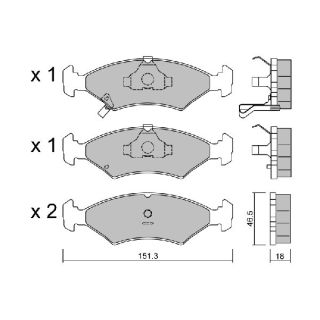 Stabdžių trinkelių rinkinys, diskinis stabdys AISIN BPKI-1904