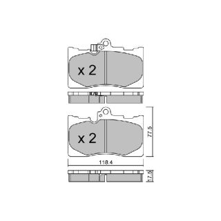 Stabdžių trinkelių rinkinys, diskinis stabdys AISIN BPLX-1001