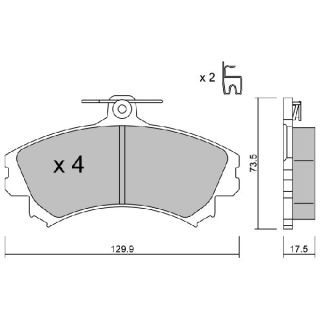 Stabdžių trinkelių rinkinys, diskinis stabdys AISIN BPMI-1003
