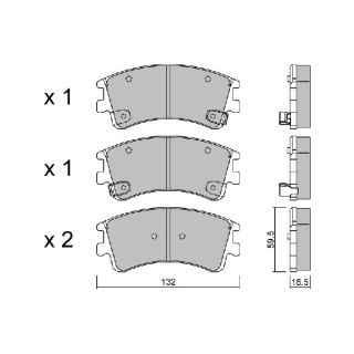 Stabdžių trinkelių rinkinys, diskinis stabdys AISIN BPMZ-1001
