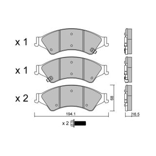 Stabdžių trinkelių rinkinys, diskinis stabdys AISIN BPMZ-1005