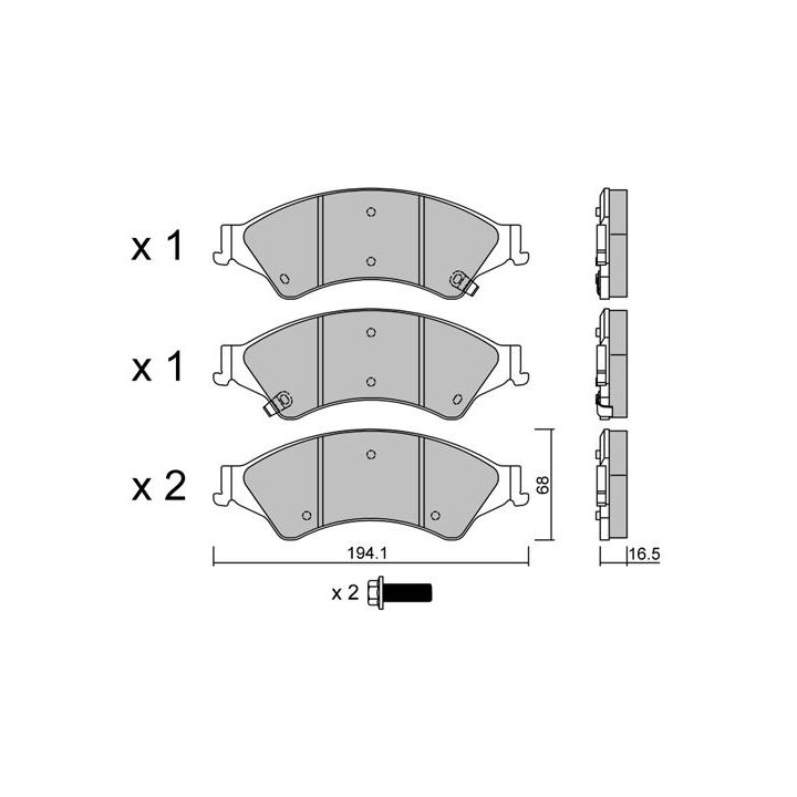 Stabdžių trinkelių rinkinys, diskinis stabdys AISIN BPMZ-1005