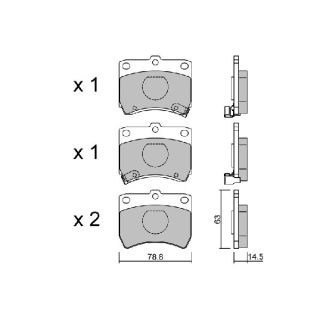 Stabdžių trinkelių rinkinys, diskinis stabdys AISIN BPMZ-1907
