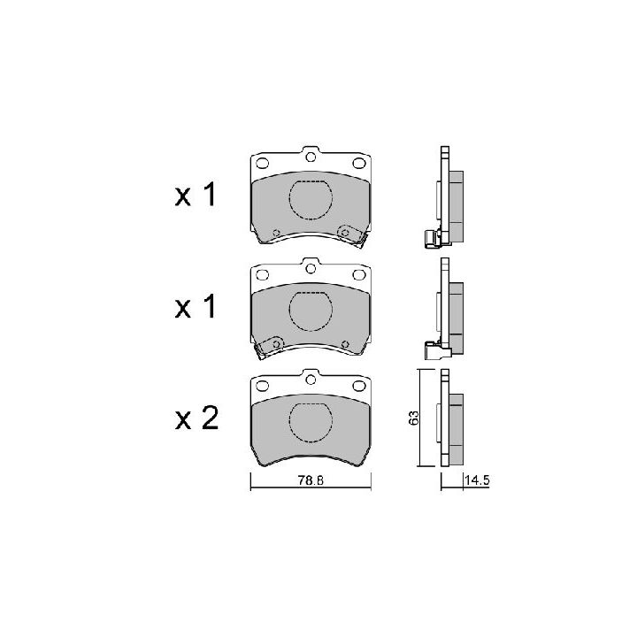 Stabdžių trinkelių rinkinys, diskinis stabdys AISIN BPMZ-1907