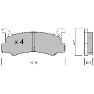 Stabdžių trinkelių rinkinys, diskinis stabdys AISIN BPMZ-2002