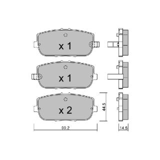 Stabdžių trinkelių rinkinys, diskinis stabdys AISIN BPMZ-2003