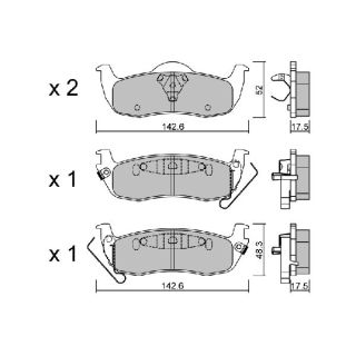 Stabdžių trinkelių rinkinys, diskinis stabdys AISIN BPNI-2007