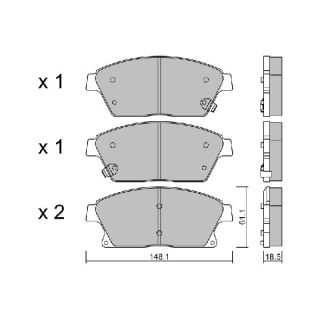 Stabdžių trinkelių rinkinys, diskinis stabdys AISIN BPOP-1015
