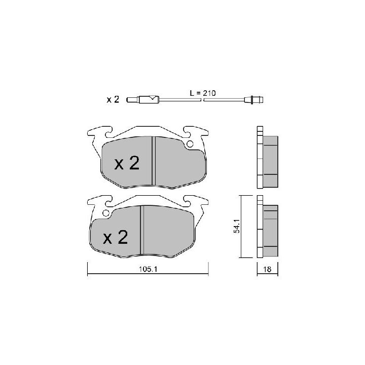 Stabdžių trinkelių rinkinys, diskinis stabdys AISIN BPPE-1003