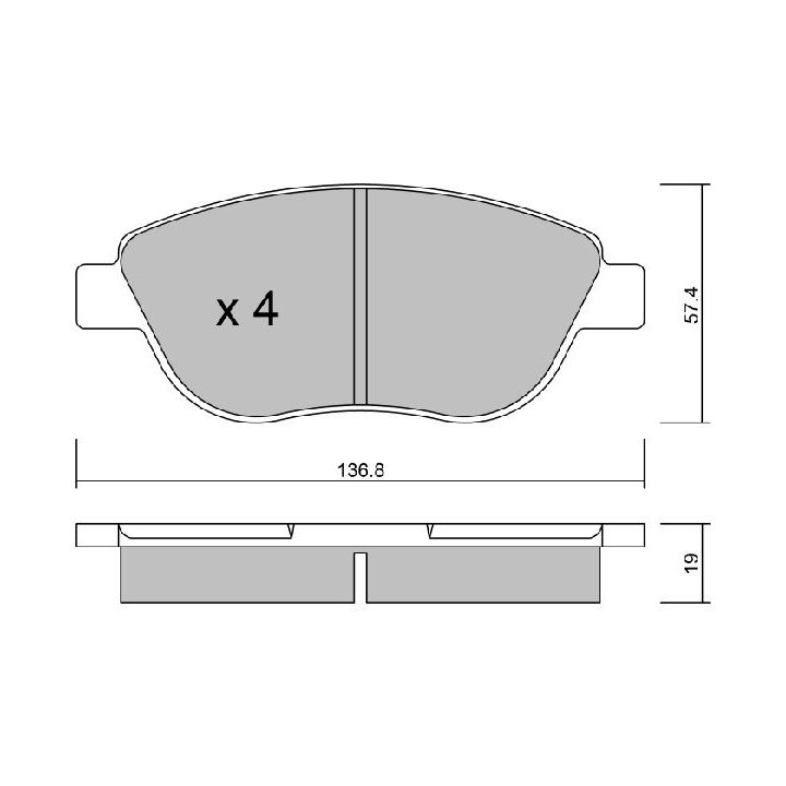 Stabdžių trinkelių rinkinys, diskinis stabdys AISIN BPPE-1004
